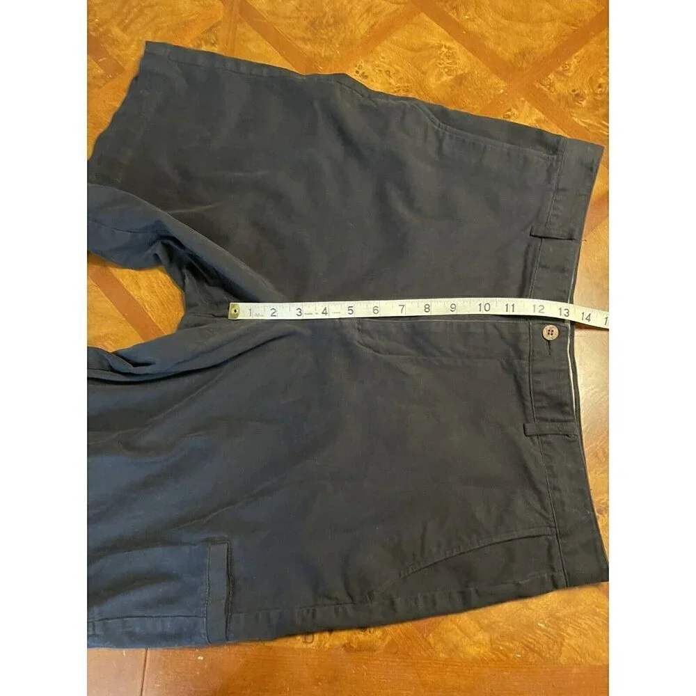Havana Jacks Cafe Men's Shorts Black Flat Front Tropical Breezewear Size 36